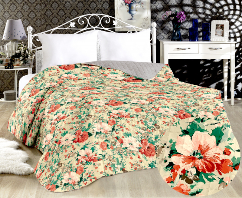 Přehoz oboustranný Colore - Květy