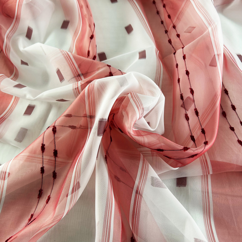 Ervi voálová látka /záclona  vínová 960-02