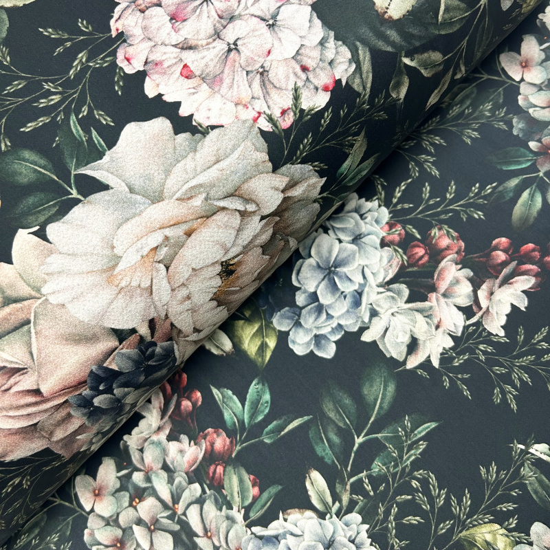 Ervi bavlněný saténový župan DELUXE – Květinový sen