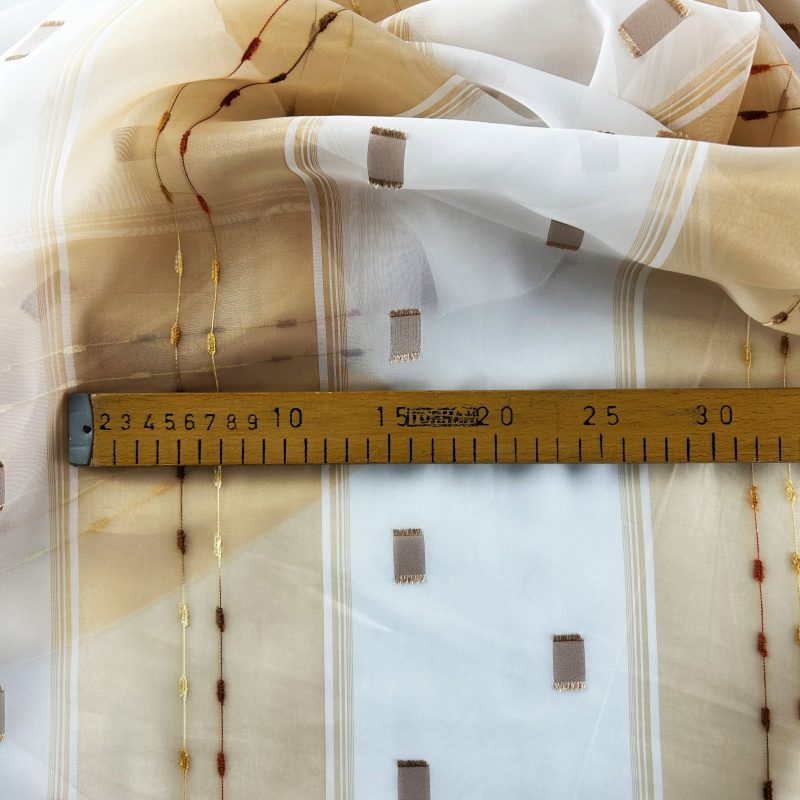 Ervi voálová látka /záclona 960-08 hnědá