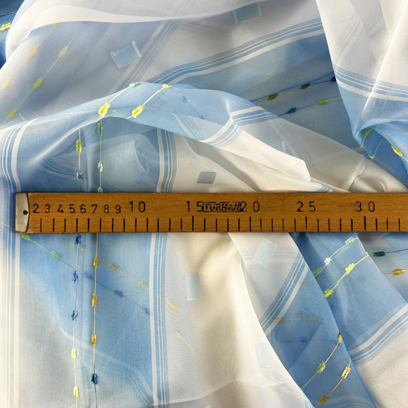 Ervi voálová látka /záclona 960-06 modrá