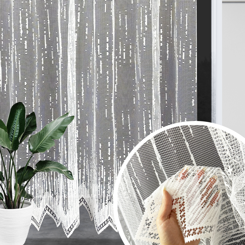 Ervi žakárová záclona bílá 146, metráž