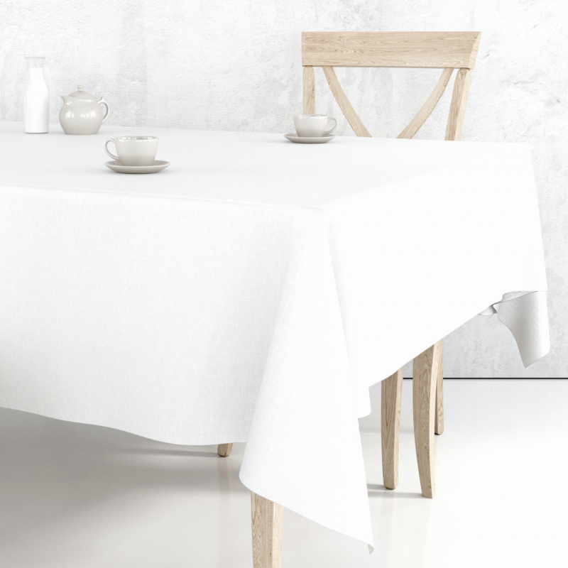 #Ervi bavlněný ubrus na stůl obdélníkový - bílý 120x200 cm