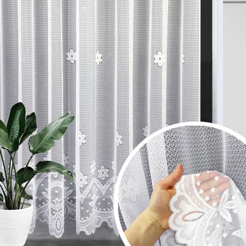 Ervi žakárová záclona bílá 132027, metráž