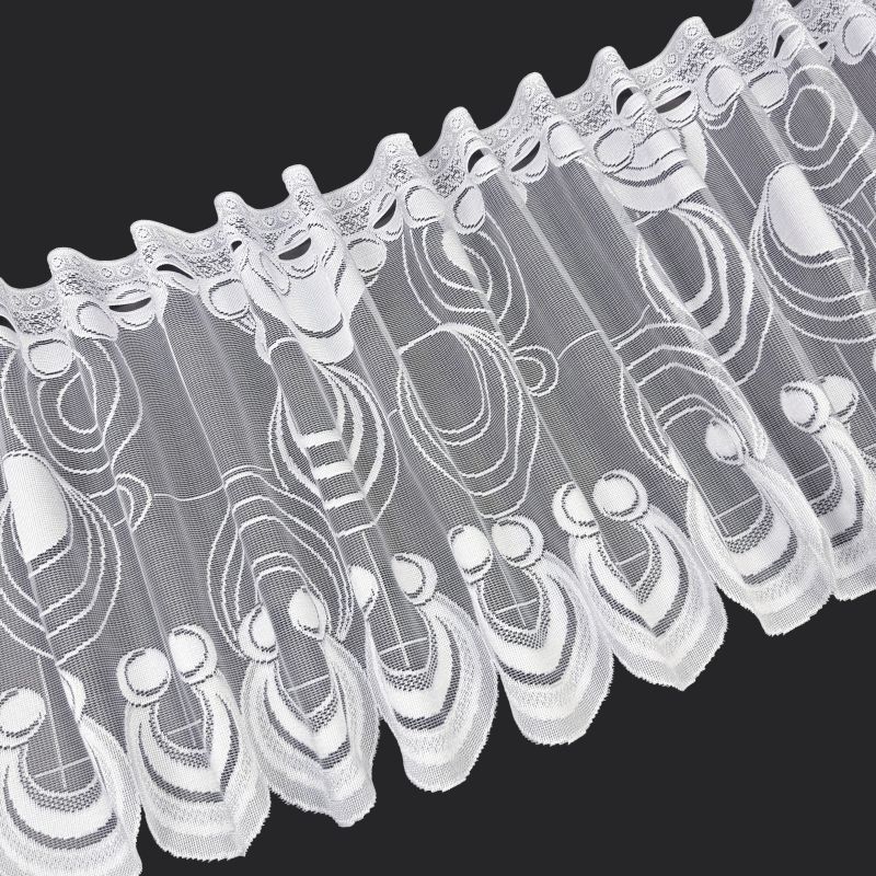 Vitrážová žakárová záclona 7203, výška 40 cm, metráž