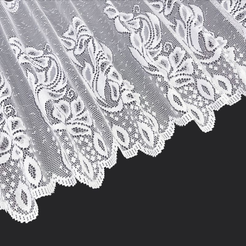 Vitrážová žakárová záclona 44468, výška 50,70 cm, metráž