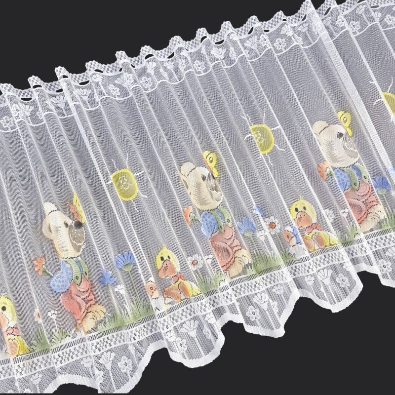 Vitrážová žakárová záclona 4349, výška 50 cm, metráž