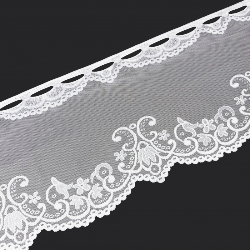 Vitrážová žakárová záclona 7457, výška 40 cm, metráž