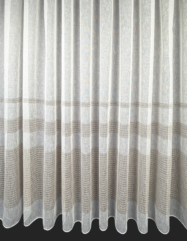 Ervi moderní tkaná záclona s olůvkem - 22650-02, metráž