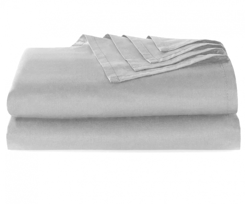 #Bavlněné prostěradlo světle šedé - 140x240cm