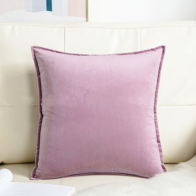 #Ervi povlak na polštář sametový Rasel (růžový) - 70 x 90 cm