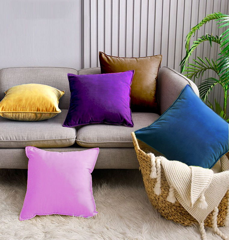 #Ervi povlak na polštář sametový Rasel (růžový) - 70 x 90 cm