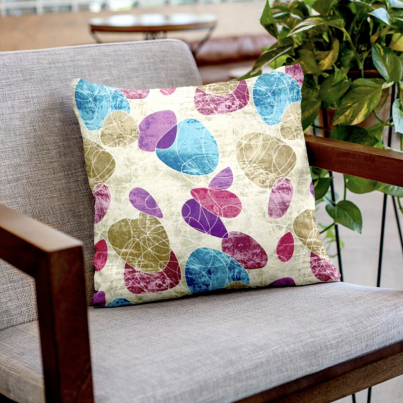 Povlak na polštář dekorační s barevným vzorem Digi