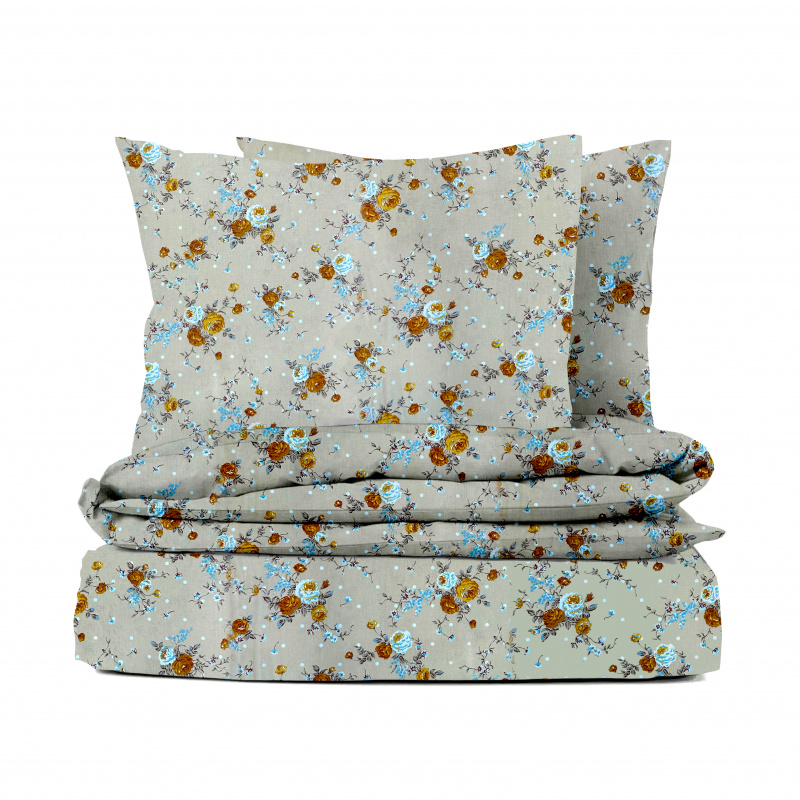 Ervi bavlněné povlečení - růžičky na béžovém