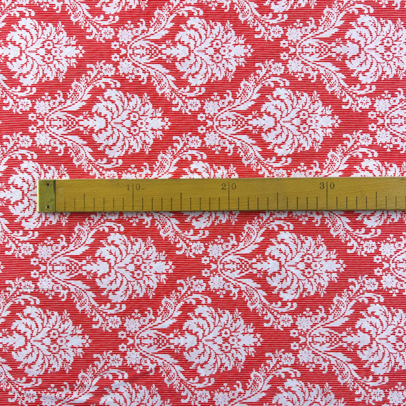 Ervi Bavlněná látka/plátno š.240cm -  ornament červený 110-3, metráž