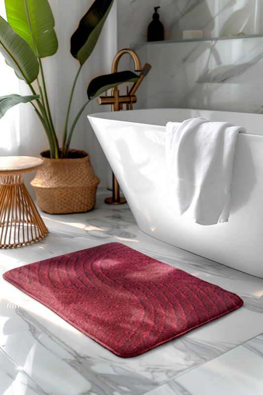 Koupelnová předložka vínová Comfort,2 set