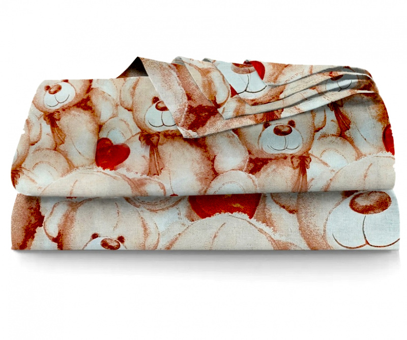 Ervi bavlněné prostěradlo - Medvídek Teddy