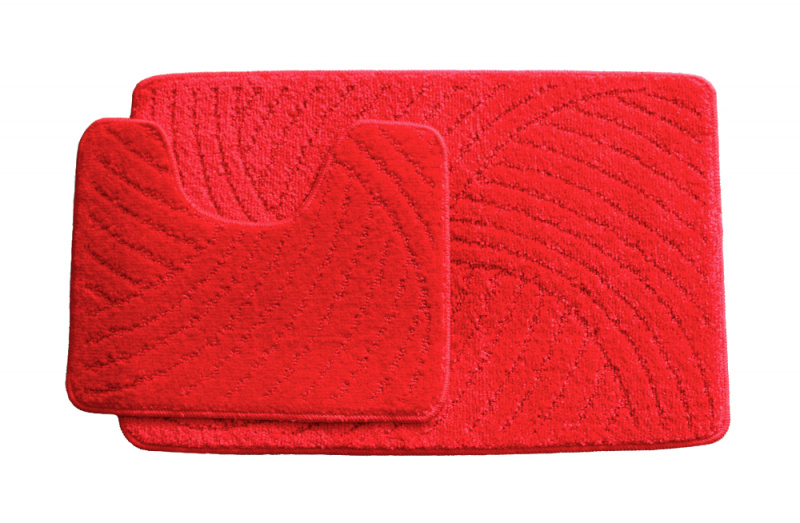 Koupelnová předložka červená Comfort, 2 set