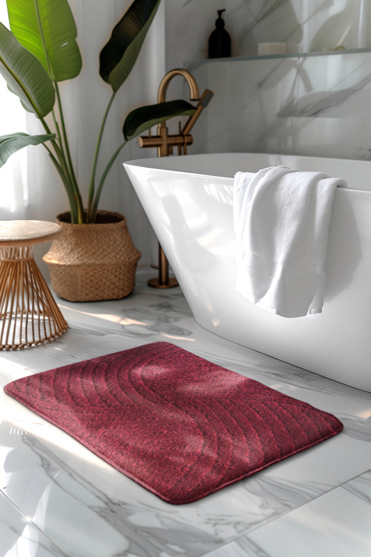 Koupelnová předložka vínová Comfort, 1 set