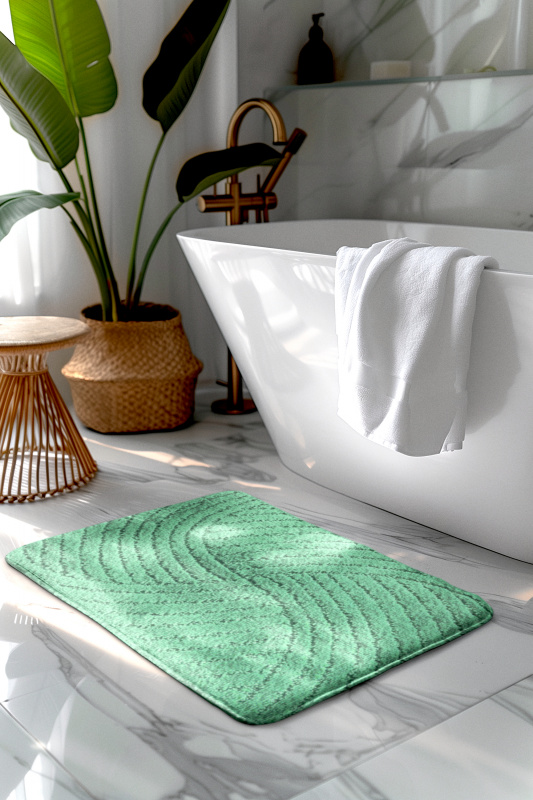 Koupelnová předložka zelená Comfort, 1 set