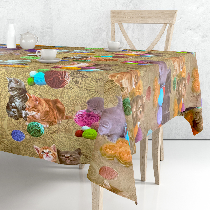 Ubrus PVC Mirabella 720A - Koťátka 140cm x 20m