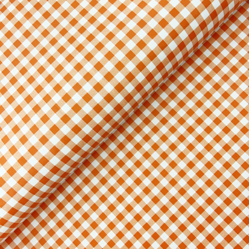 Ubrus PVC Mirabella 7400G - Kostičky oranžové 140cm x 20m