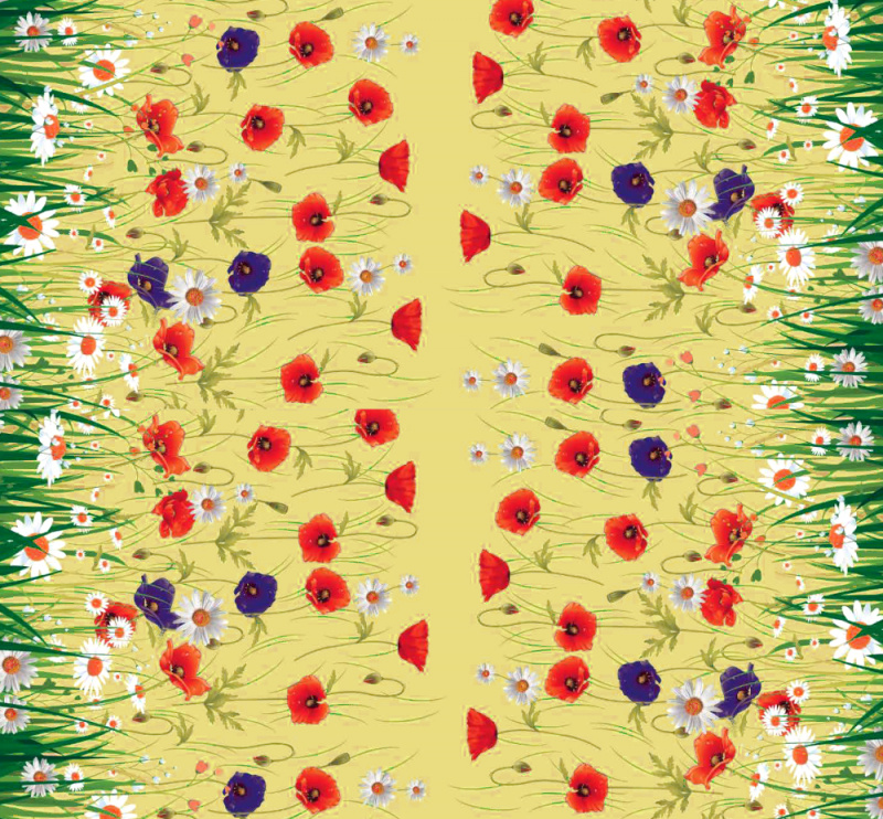 Ubrus PVC Mirabella 6910A - Polní kvítí 140cm x 20m