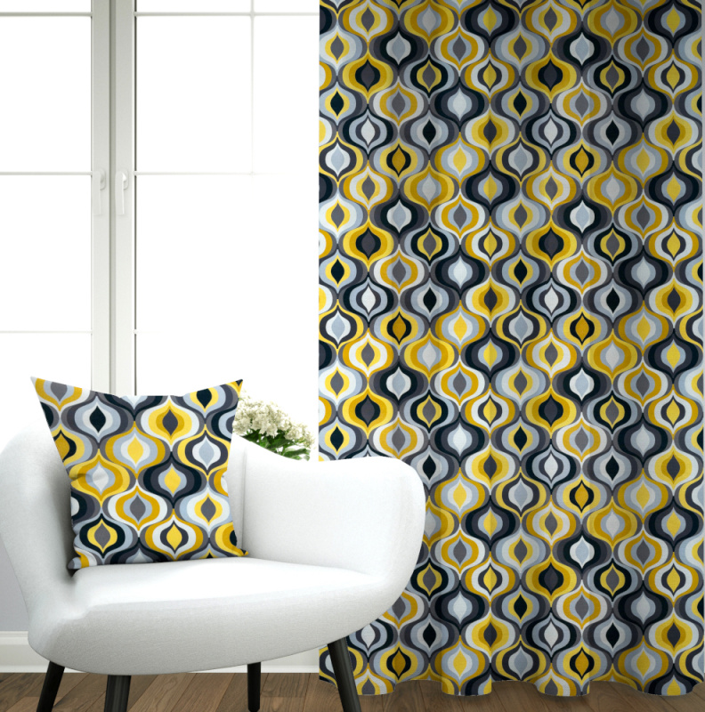 Ervi dekorační závěs - DGT - žlutá