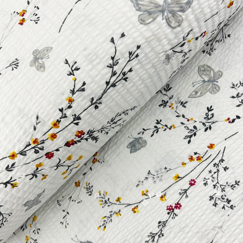 Ervi bavlna - krep š.240 cm - Romantický vzor č.25515-3, metráž