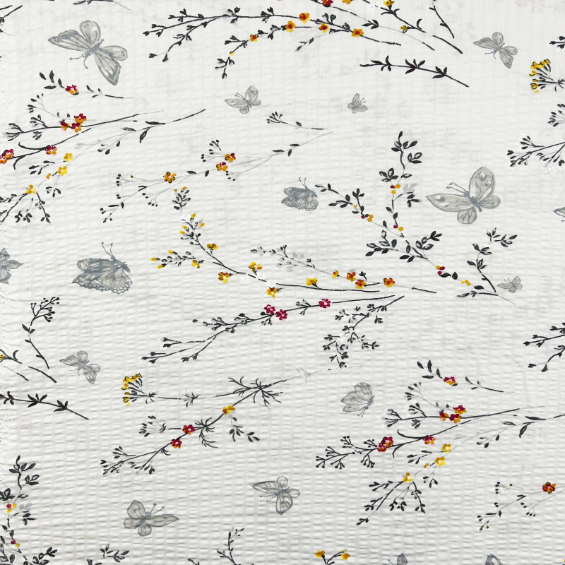 Ervi bavlna - krep š.240 cm - Romantický vzor č.25515-3, metráž