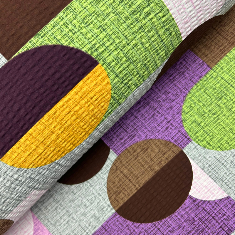 Ervi bavlna - krep š.240 cm - Geometrický vzor č.26718-1, metráž