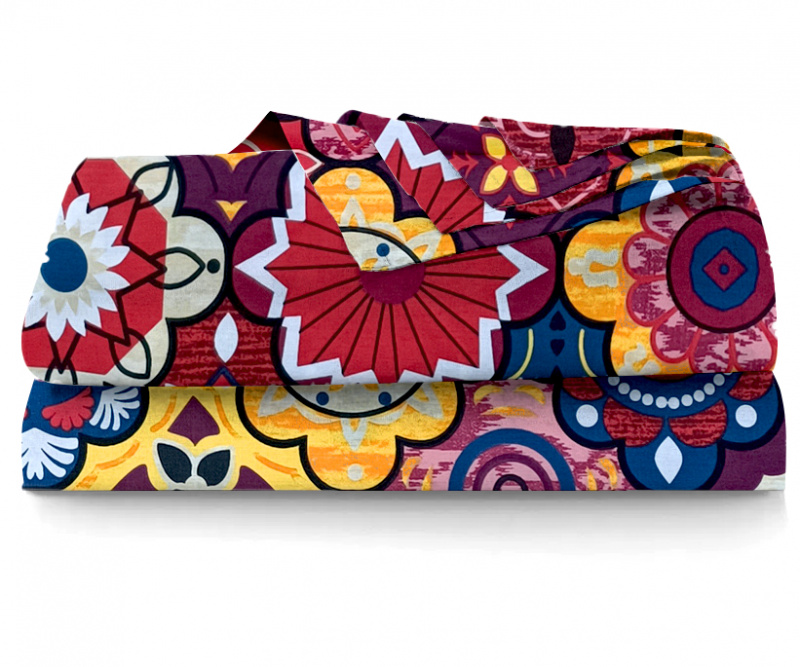 Ervi bavlněné prostěradlo - barevný ornament