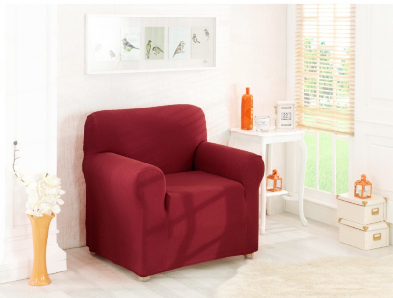 Napínací potah na křeslo - bordo