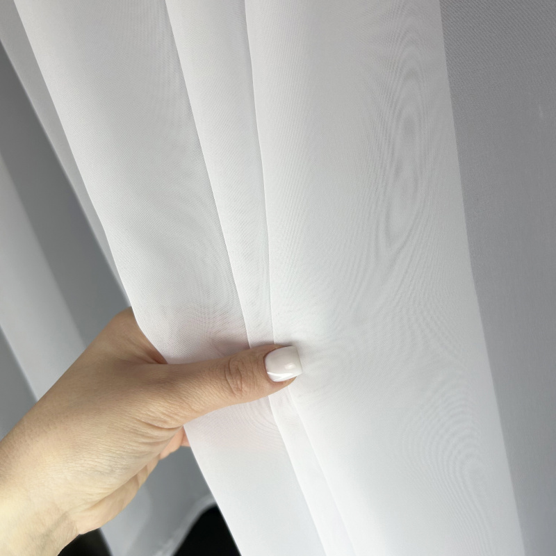 Ervi voálová záclona s olůvkem bílá - 0101, metraž