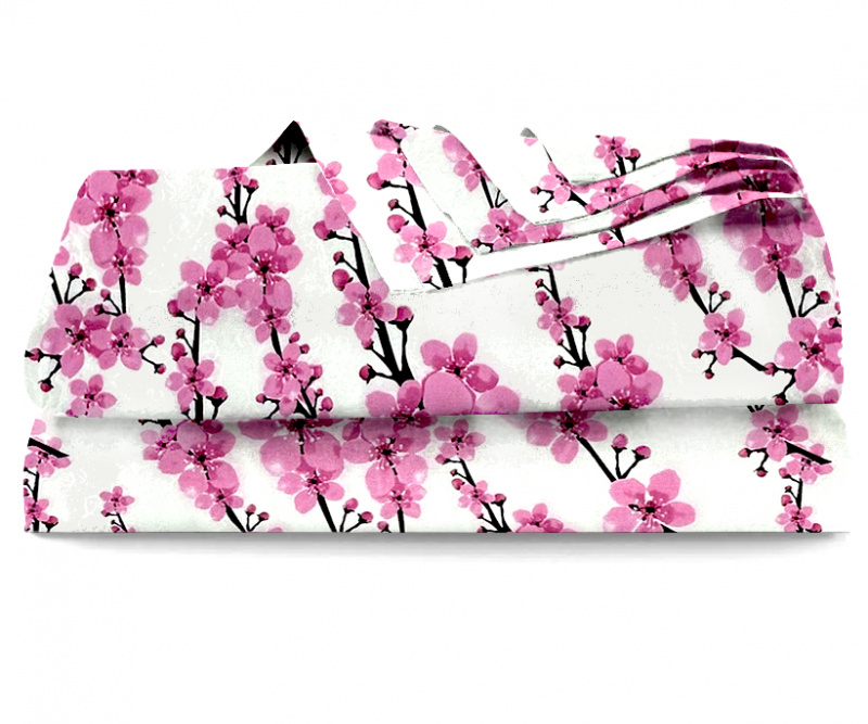 Ervi bavlněné prostěradlo - květy sakury