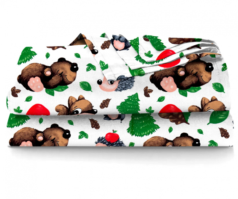 Ervi bavlněné prostěradlo - zvířátka