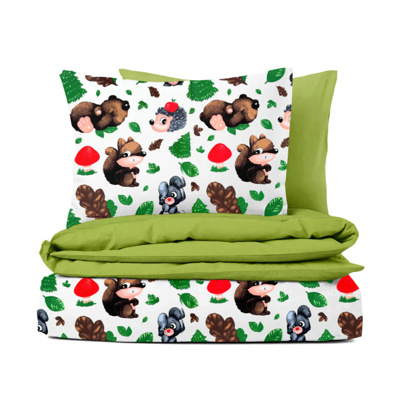 Ervi bavlněné povlečení oboustranné - zvířátka