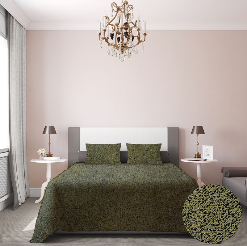 Ervi přehoz na postel jednolůžko/dvoulůžko - khaki