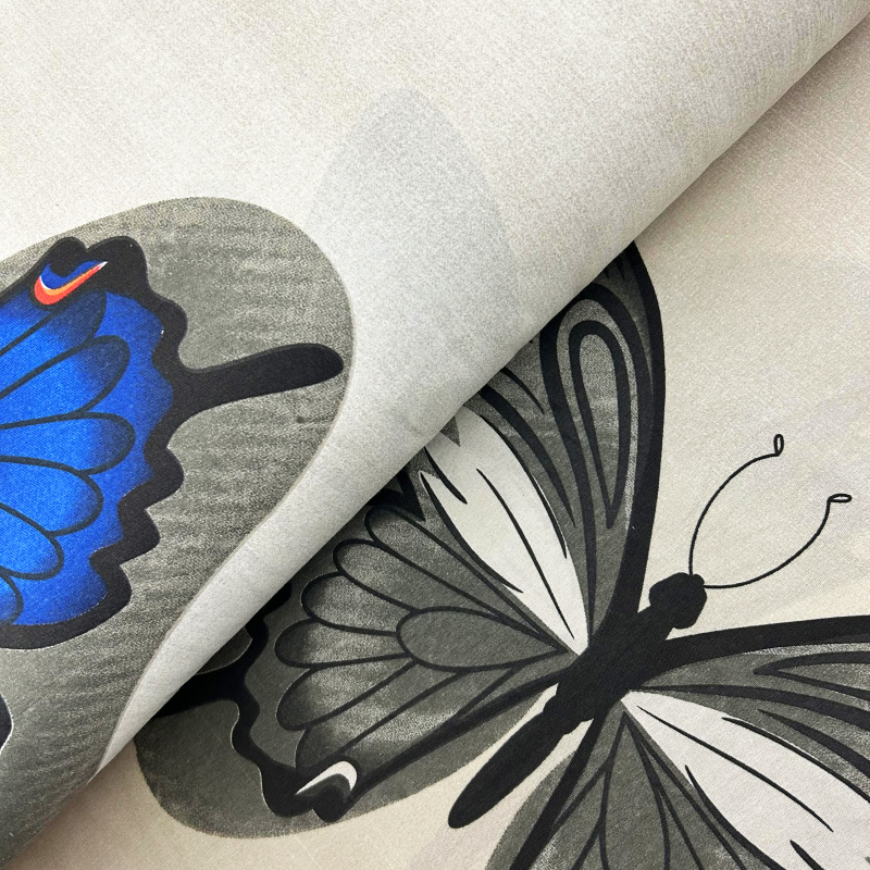 Ervi Bavlněná látka/plátno š.240cm - motýli barevné č.96065-1, metráž