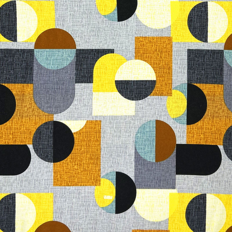 Ervi bavlna flanel š.240cm Abstrakce žluto-šedá - 26718-8, metráž