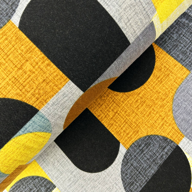 Ervi bavlna flanel š.240cm Abstrakce žluto-šedá - 26718-8, metráž