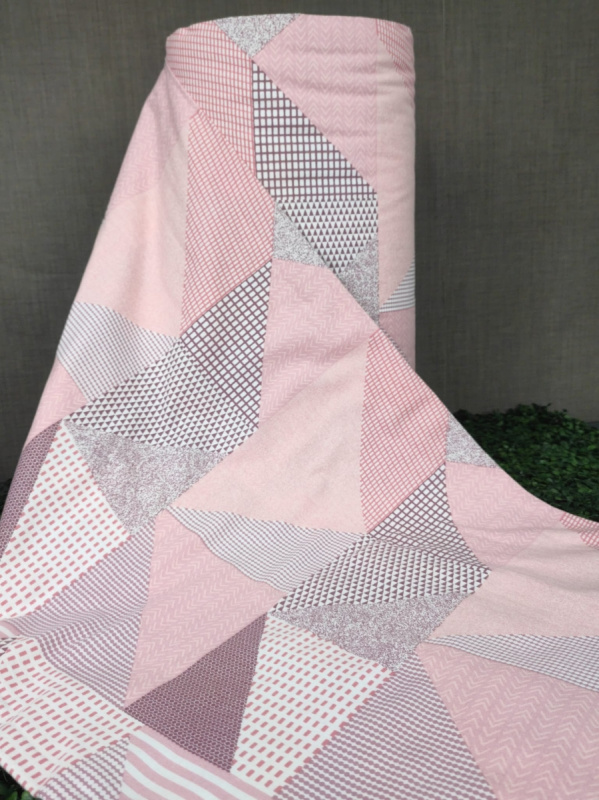 Ervi bavlna flanel š.240cm Abstrakce - starorůžové 23348-8, metráž