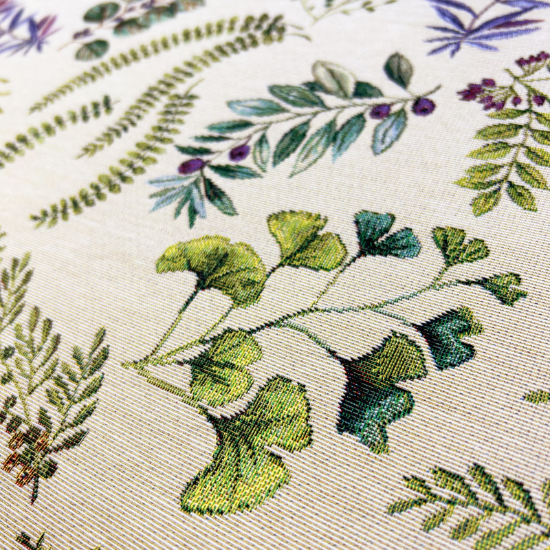 Dekorační/potahová gobelínová látka šířka - 280cm - Green Leaves