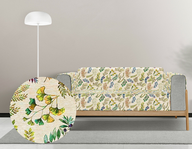 Ervi gobelínový  přehoz na sedačku/postel - Green Leaves