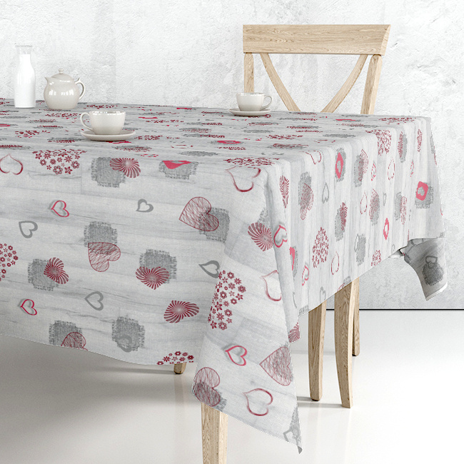 Ubrus PVC M-127B - Srdíčka 140cm x 20m