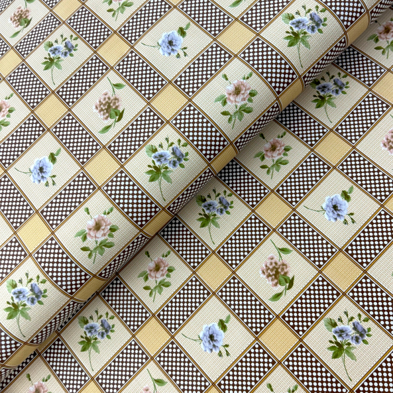 Ubrus PVC DC-680-hnědý, Role 140cm x 20m