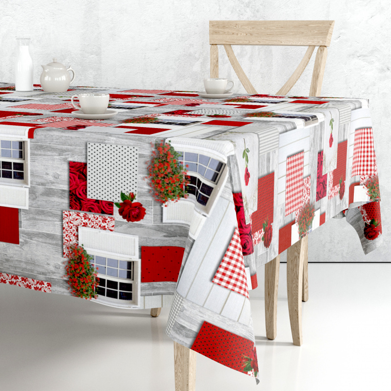 Ubrus PVC M-182A - Růže - Role 140cm x 20m