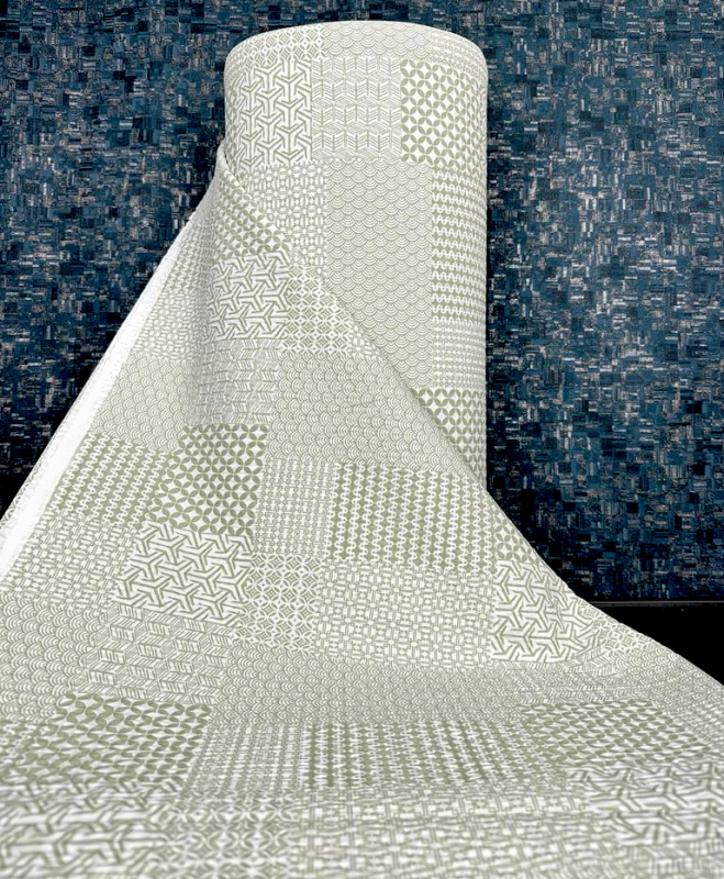 Ervi bavlna - Krep š.240 cm - Geometrický vzor č.226557-28, metráž
