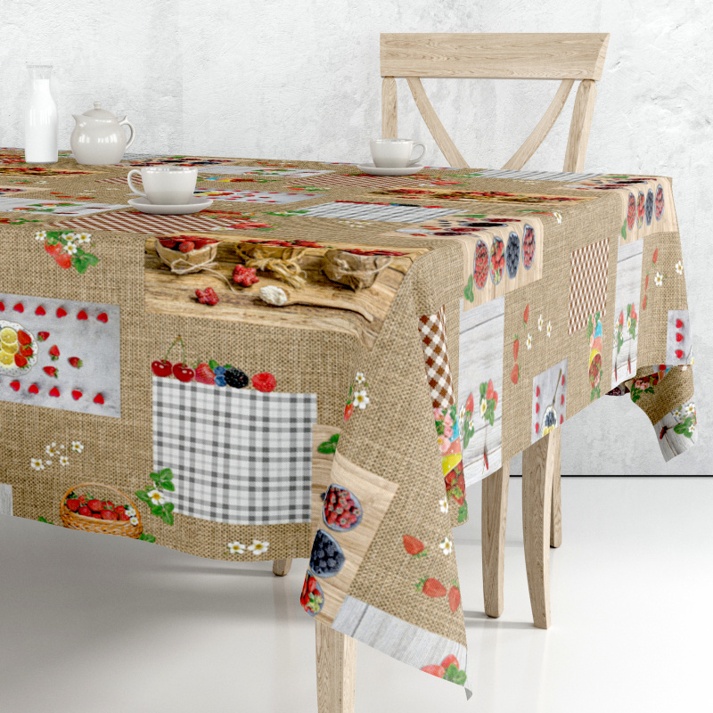 Ubrus PVC M-195A - Bobule, metráž šířka 140cm