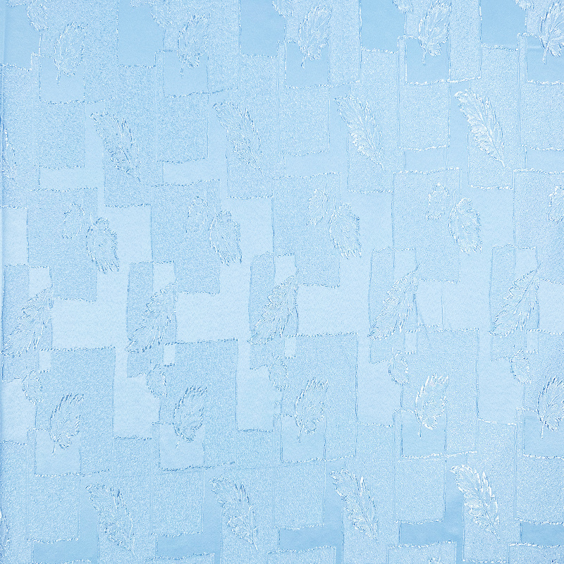 Dekorační látka Estella listy modrá - šířka 160 cm, metráž